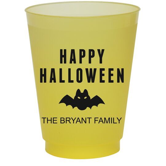 Happy Halloween Bat Colored Shatterproof Cups